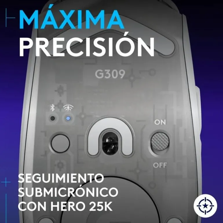 Ratón Logitech G G309 Lightspeed 2560 DPI Blanco