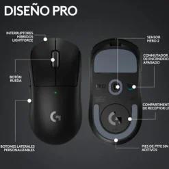Ratón Logitech G PRO X SUPERLIGHT 2 32000 Dpi 60g Wireless Negro