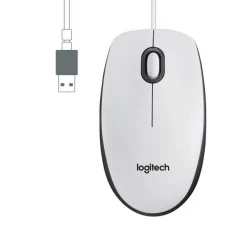 Ratón Logitech M100 1000 Dpi Óptico USB Blanco