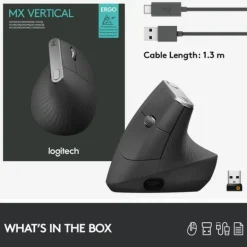 Ratón Logitech MX Vertical Ergonómico Avanzado 4000 Dpi