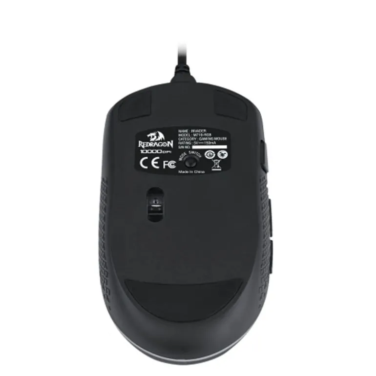 Ratón Redragon Invader Gaming 10000 Dpi RGB Negro