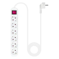 Regleta Nanocable Interruptor 6 Tomas 1.4m Blanco