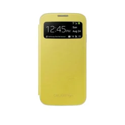 Samsung Galaxy S4 Naranja Con Ventana Frontal Amarillo - Funda Móvil