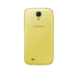 Samsung Galaxy S4 Naranja Con Ventana Frontal Amarillo - Funda Móvil