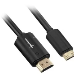 Sharkoon Cable HDMI a HDMI Mini 2.0 4K 1m Negro - Cable HDMI