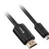 Sharkoon Cable HDMI a HDMI Micro 2.0 4K 1m Negro - Cable HDMI
