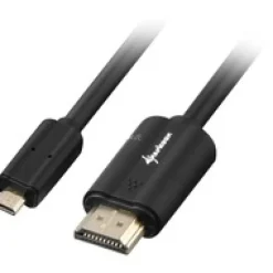 Sharkoon Cable HDMI a HDMI Micro 2.0 4K 1m Negro - Cable HDMI