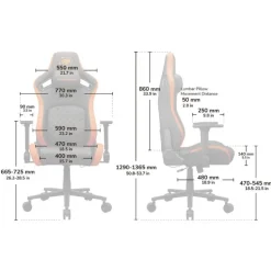 Silla Gaming Cougar Defensor F Negro/Naranja