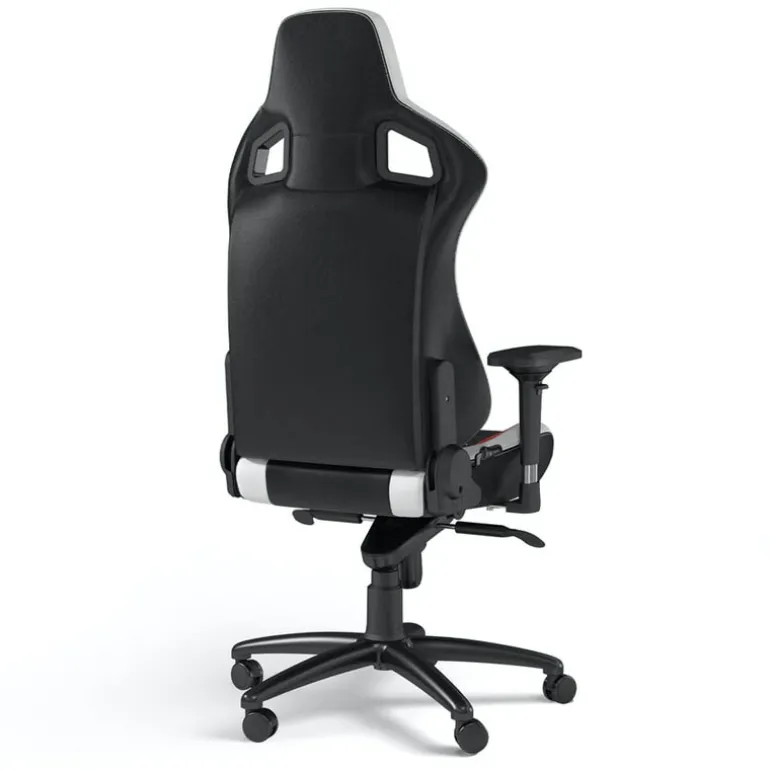 Silla Gaming Noblechairs Epic Real Cuero Blanco Rojo