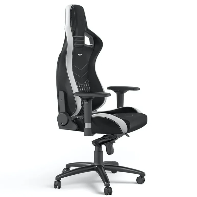 Silla Gaming Noblechairs Epic Real Cuero Blanco Rojo