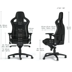 Silla Gaming Noblechairs Epic PU Cuero Negro Dorado