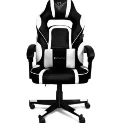 Silla Gaming Phoenix Trophy Cuero Negro/Blanco