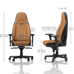 Silla  Noblechairs ICON Gaming Real Leather Marrón/Negro