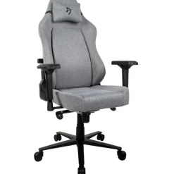 Silla Oficina Arozzi Primo Woven Fabric Gris Logo Negro