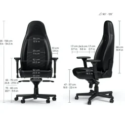 Silla Oficina Noblechairs Icon PU Cuero Negro