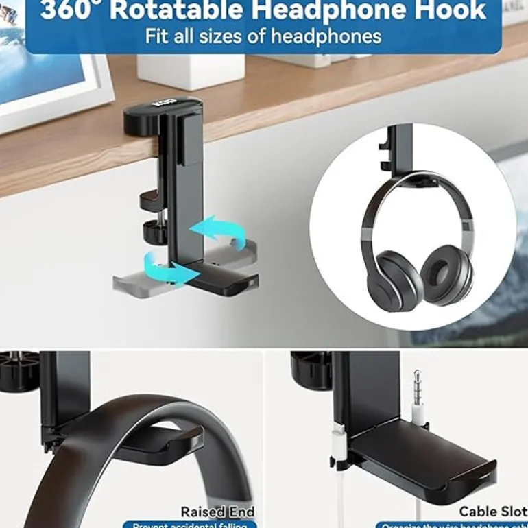 Soporte Auriculares KDD Giratorio 2 En 1