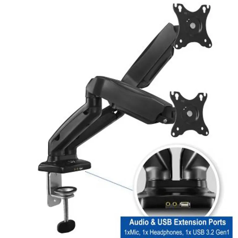 Soporte Ewent EW1516 Sobremesa Dual 13/27" USB/Audio