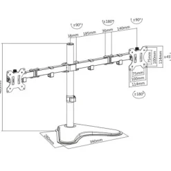 Soporte Ewent EW1536 Sobremesa Dual 32
