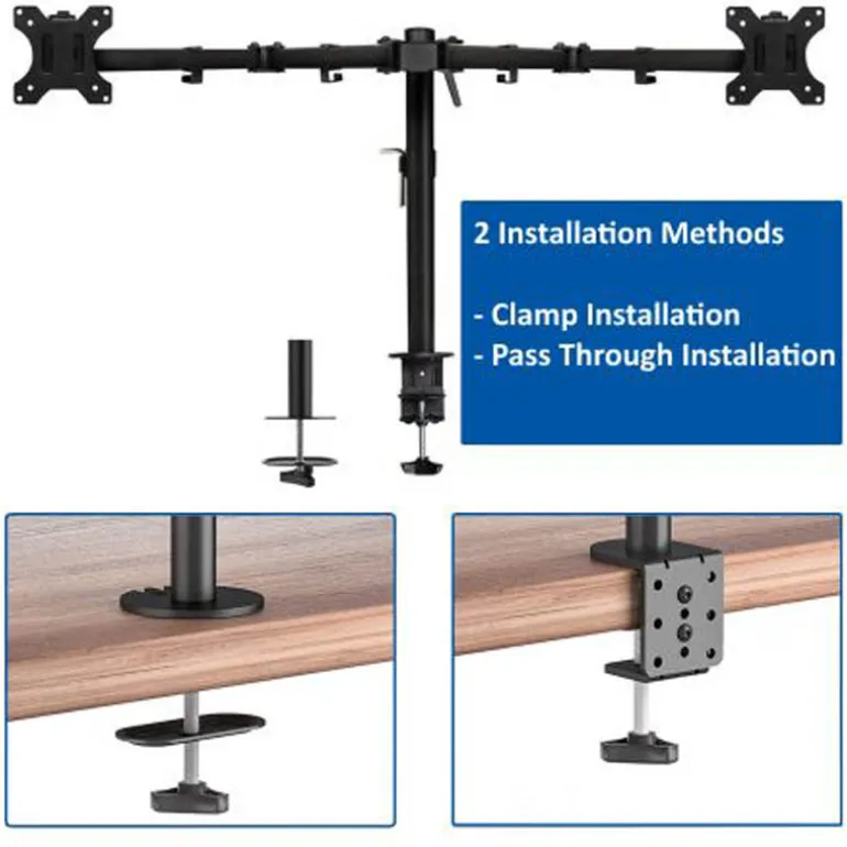 Soporte Monitor Ewent EW1512 Brazo Dos Monitores 13-27"