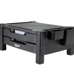 Soporte Monitor iggual EM2C Elevador 2 Cajones Negro