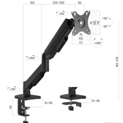 Soporte Monitor iggual SPMP01-A De Pinza Para 1 17-32