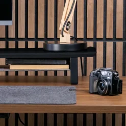 Soporte Monitor Phoenix Harmony Elevador Madera Negro