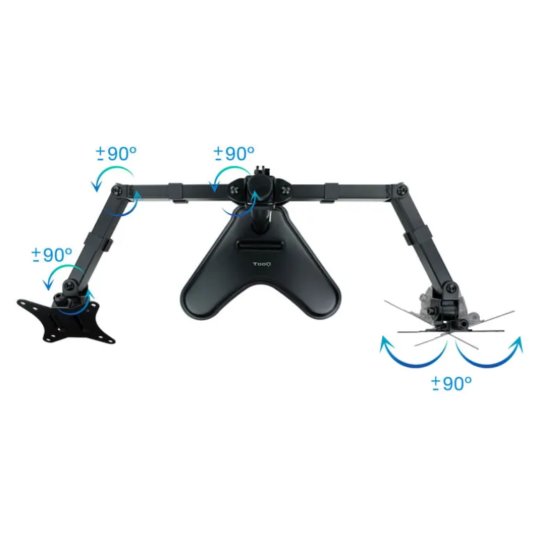 Soporte Tooq DB1702TN-B Mesa Dual 17/32"