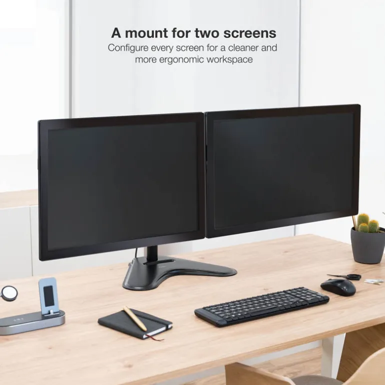 Soporte Tooq DB1702TN-B Mesa Dual 17/32"