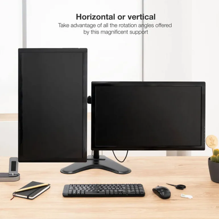 Soporte Tooq DB1702TN-B Mesa Dual 17/32"