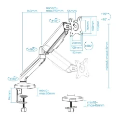 Soporte TooQ DB5032TNR-B Sobremesa 17
