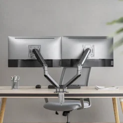 Soporte Tooq DB4132TNR-G Sobremesa Dual 17/32