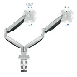 Soporte Tooq DB3132TNR-S Sobremesa Dual 13/32