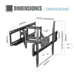 Soporte TV Iggual SPTV03 36-70 50Kg Pared Full