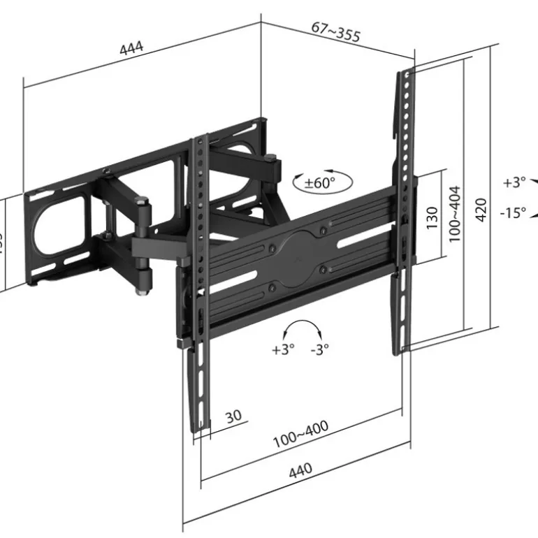 Soporte TV iggual SPTV03-L De Pared Full 32"-75" 40kg