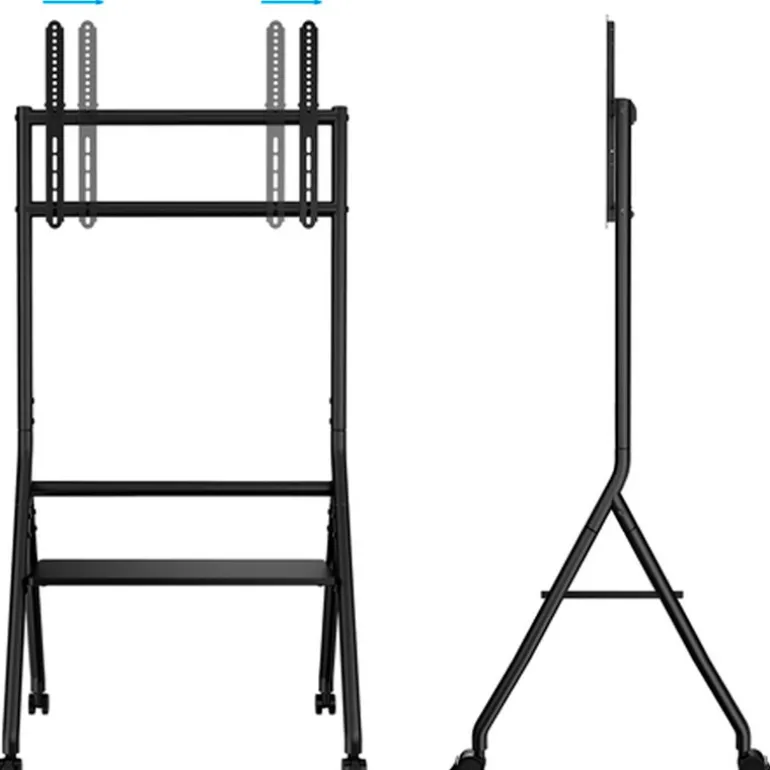 Soporte TV TooQ iDREAMS FS20206 De Suelo Con Ruedas Nivelable 37-86" Hasta 80kg Negro