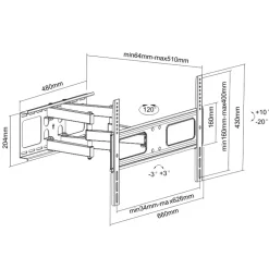 Soporte TV Tooq LP6270TN-B Para TV/Monitor 37-70