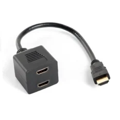 Splitter Lanberg HDMI Macho a Hembra X2 0.2M Negro
