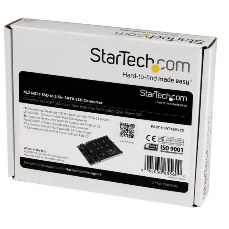 StarTech Adaptador Conversor SSD M.2 NGFF a SATA de 2.5" - Adaptador Disco Duro