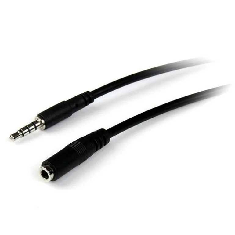 Startech Cable Alargador de Auriculares Minijack Macho/Hembra 2m - Cable Audio/Vídeo
