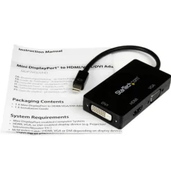 Startech Conversor Mini DisplayPort a VGA DVI o HDMI - Adaptador
