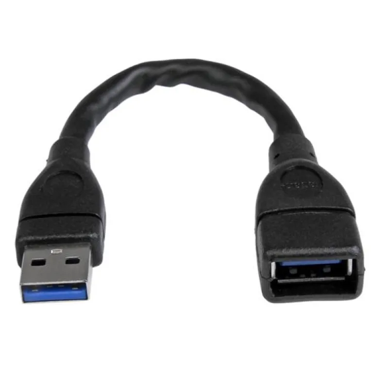 Startech Extensor USB 3.0 - USB 3.0 SuperSpeed 15cm Negro - Cable USB