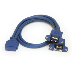 Startech Extrensor USB 3.0 2x 0.5m Azul - Cable USB