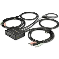 Startech KVM 2 Puertos HDMI - USB 4K 60Hz - Adaptador