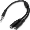 Startech Mini-Jack 3.5mm 3 Pines Macho a 2x Mini-Jack 3 Pines Hembra - Adaptador Divisor