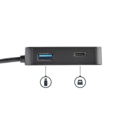 Startech Multipuertos USB-C con Red HDMI 4K y USB-A - Adaptador