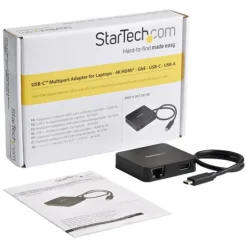 Startech Multipuertos USB-C con Red HDMI 4K y USB-A - Adaptador