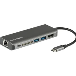 StarTech Multipuertos USB Tipo C a HDMI 4K - Lector SD - 2xA 1xC - PD 3.0 - Adaptador