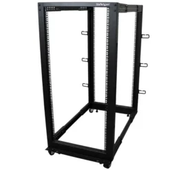 StarTech Rack de Marco Abierto con Profundidad Ajustable de 4 Columnas 25U - Rack de Marco