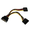 Startech SATA Macho a 2x SATA Hembra Negro - Cable Adaptador