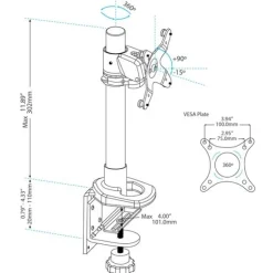 Startech Soporte Monitor Montaje Escritorio/Mesa - Soporte